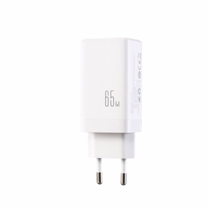 Joyroom JR-TG10 65W GaN 2x USB-C + USB-A wall charger with 65W USB-C - USB-C 1.2m cable - white