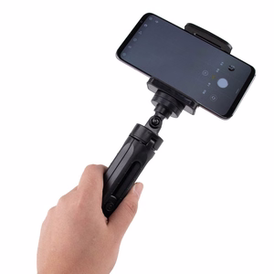 Mini statīva selfiju nūjas turētājs telefonam, kamerai un GoPro, 16-21 cm - melns