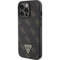 Guess 4G Triangle Metal Logo viedtālruņa apvalks iPhone 14 Pro Max - melns