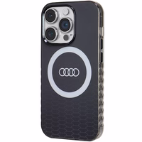 Audi IML Big Logo Magnētiskais apvalks iPhone 14 Pro - melns