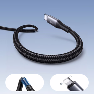 Joyroom S-A28 Flash Series 3A USB-A - Lightning kabelis 1 m - melns