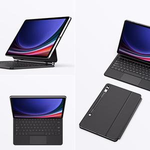 Dux Ducis tastatūras (MK sērijas) viedtālruņa apvalks ar Bluetooth tastatūru Samsung Galaxy Tab S9+ / S8+ / S7+ – melns