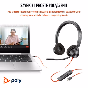 HP Poly BW 3320 Stereo USB-C + USB-C/A