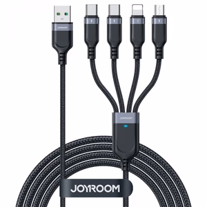USB kabelis Joyroom 4in1 / S-1T4018A18 melns 120cm