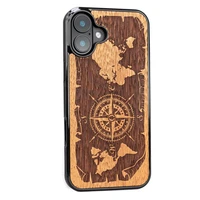 Bewood case for iPhone 16 Plus 6,7" Compass Merbau