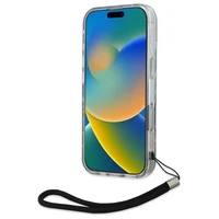 Karl Lagerfeld Zebra ar auklu iPhone 16 Pro viedtālruņa apvalks - violets