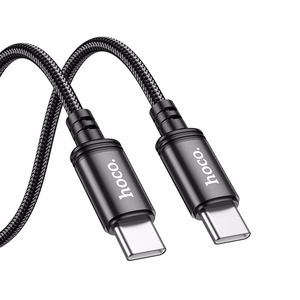 Kabelis USB-C uz USB-C Hoco 3A 60W 3 m X91 melns