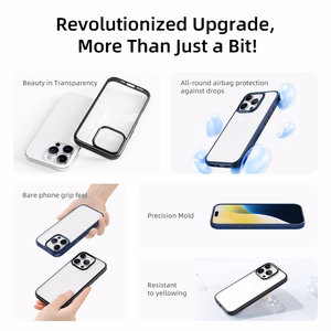 Rock Guard Series viedtālruņa apvalks Iphone 16 Pro Max caurspīdīgs-pelēks