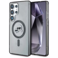 Viedtālruņa apvalks Karl Lagerfeld Button Karl & Choupette Heads Printed Logo Magnētiskais Samsung Galaxy S25 Ultra melns