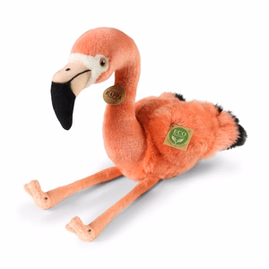 Rappa videi draudzīga reālistiska plīša rotaļlieta – flamings, 36 cm