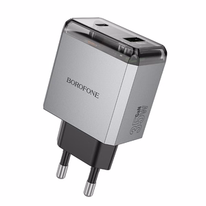 Borofone Сетевое зарядное устройство BN20 Lena - USB + Type C - PD 35W серое