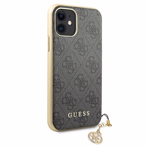 Guess GUHCN61GF4GGR iPhone 11 6.1" / Xr pelēks/pelēks cietais apvalks 4G Charms Collection