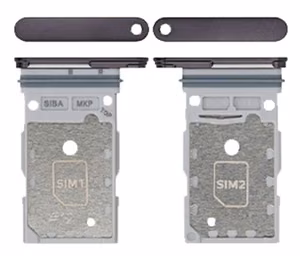 SIM card holder Samsung S921 S24/S926 S24 Plus Dual Onyx Melns original (service pack)