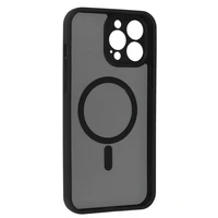 Pilnīgs matēts Mag vāks viedtālrunim Iphone 13 Pro Max - melns