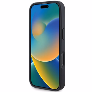 Mercedes MB MagSafe viedtālruņa apvalks iPhone 16 Pro no odas, imitācijas koka - Sarkans