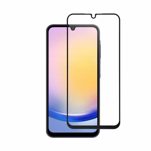 Aizsargstikls Blue Star - SAMSUNG A25 5G visu ekrānu (ar rāmi, mazā izmērā) - melns