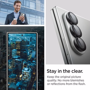 Spigen Optik Pro HD Glas.TR EZ Fit 2-gab. komplekts kameras aizsardzībai Samsung Galaxy Z Fold 7 - melns