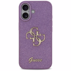 Guess Fixed Glitter Big 4G viedtālruņa apvalks iPhone 17 - violets
