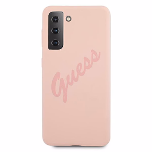 Guess GUHCS21MLSVSPI S21+ G996 розовый/розовый жёсткий чехол Script Vintage