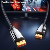 USAMS kabelis DP uz DP - Display Port 3,0m 8K HD melns SJ533DP01 (US-SJ533)