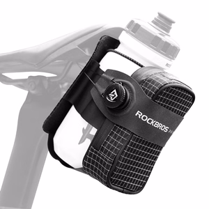 Rockbros P010 0.2L velosipēda sēdekļa soma ar 0.6L pudeles turētāju - melna
