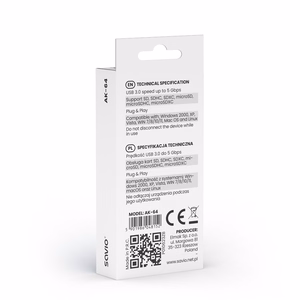 SAVIO SD karšu lasītājs, USB 3.0, AK-64