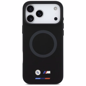 Силиконовый чехол BMW M Logo MagSafe для iPhone 17 Pro Max - чёрный