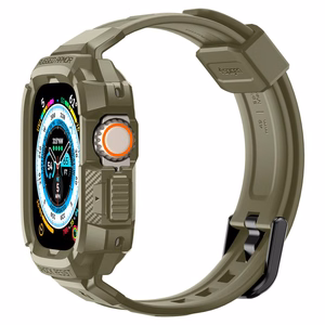 Spigen Rugged Armor Pro - Siksniņa ar korpusu Apple Watch Ultra 49 mm (Vintage Khaki)