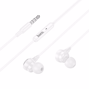 HOCO vadu austiņas Jack 3,5 mm ar mikrofonu M116 balta