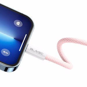 Blavec Кабель Candy плетёный - USB to Lightning - 2,4A 2 метра Apple CarPlay (CCA-UL24P20) розовый