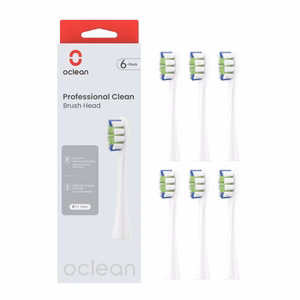 Oclean Professional Clean P1C1 W06 rezerves birstīšu uzgaļi, 6 gab., balti