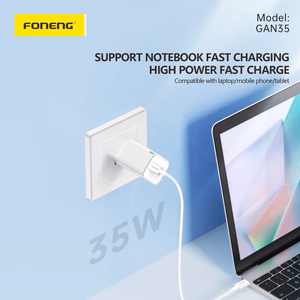 Foneng Lādētājs GAN35 GaN - 2x Type-C - PD 35W 3A balts