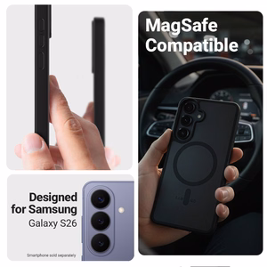 Crong Hybrid Matte Magnetic MagSafe vāciņš ierīcei Samsung Galaxy S26, lavandas krāsā
