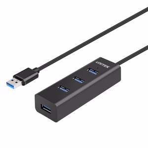 UNITEK Y-3089V01 USB 3.2 Gen 1 Type-A sadalītājs 5000 Mbit/s melns