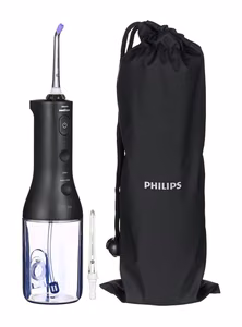Philips Sonicare Power Flosser bezvadu mutes irigators HX3826/33 – 1 uzgalis, 250 ml, melns
