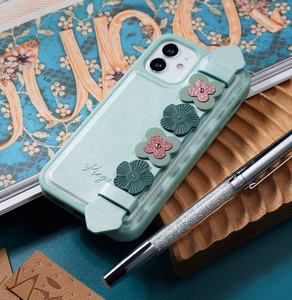 Kingxbar Sweet Series case decorated with original Swarovski crystals iPhone 12 mini blue