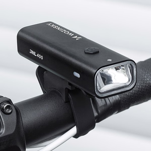 Wozinsky WSBLB2 priekšējā (400 lm) un aizmugurējā USB-C velosipēda luktura komplekts – melns