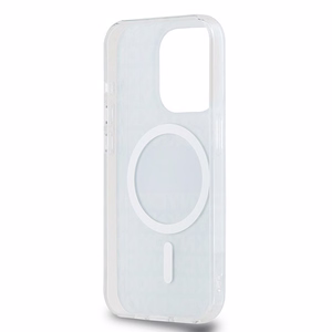 DKNY IML mono un svītrainais magnētiskais viedtālruņa apvalks iPhone 15 Pro – zils