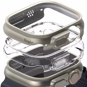 Ringke Slim 2 daļu viedtālruņa apvalks Apple Watch Ultra 1/2 (49mm) - caurspīdīgs un titāna
