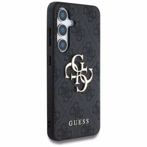 Guess liels 4G logotipa viedtālruņa apvalks Samsung Galaxy S25 melns