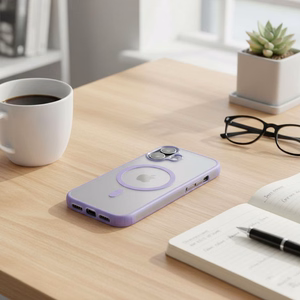 Case for iPhone 17 Flexline Mag Cover compatible with MagSafe purple