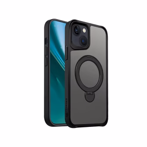 Etteri Matēts Magnētiskais gredzens viedtālruņa apvalks iPhone 14 6,1" melns