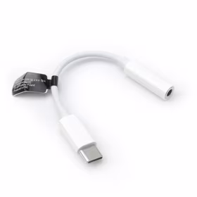 Adapteris AUX Type C (vīriešu) uz Jack 3,5 mm (sieviešu) kastītē balts