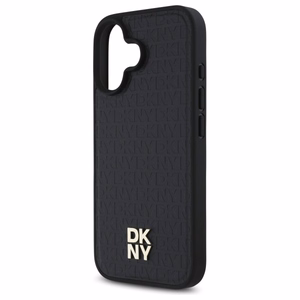 DKNY atkārtota raksta logotipa magnētiskais viedtālruņa apvalks iPhone 16 - melns