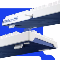 Machenike K500B-B87 Vadu mehāniskā spēļu tastatūra ar apgaismojumu, Red Switch - balts