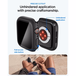 Spigen Thin Fit 360 maciņš modelim Apple Watch 44 mm – melns