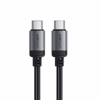 Acefast C20-03 USB-C kabelis - USB-C 480Mb/s 3A 1,2 m - melns