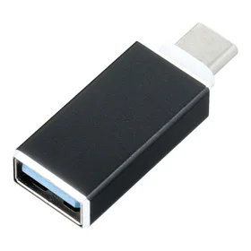 Adapteris OTG USB A 3.0 (sieviešu) uz Type C (vīriešu) melns