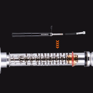 Rockbros JG-PB-004 viegls velosipēda pumpis ar manometru – krāsa: melna