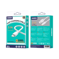 JELLICO kabelis B15 Lightning 3.1A 1M Balts